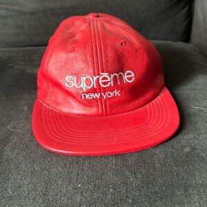 Supreme leather adjustable SnapBack